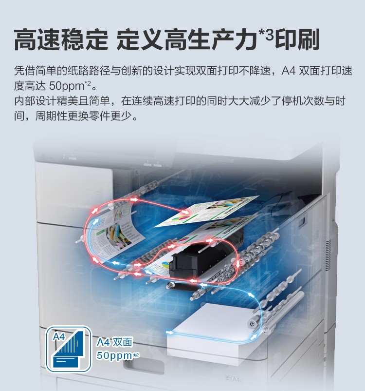 爱普生 Epson WF-C20750C A3企业级墨仓式 阵列复合机 彩色一体机